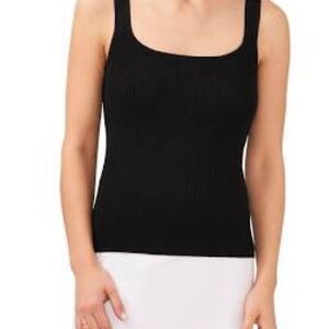 Halogen Black Sleeveless Top medium